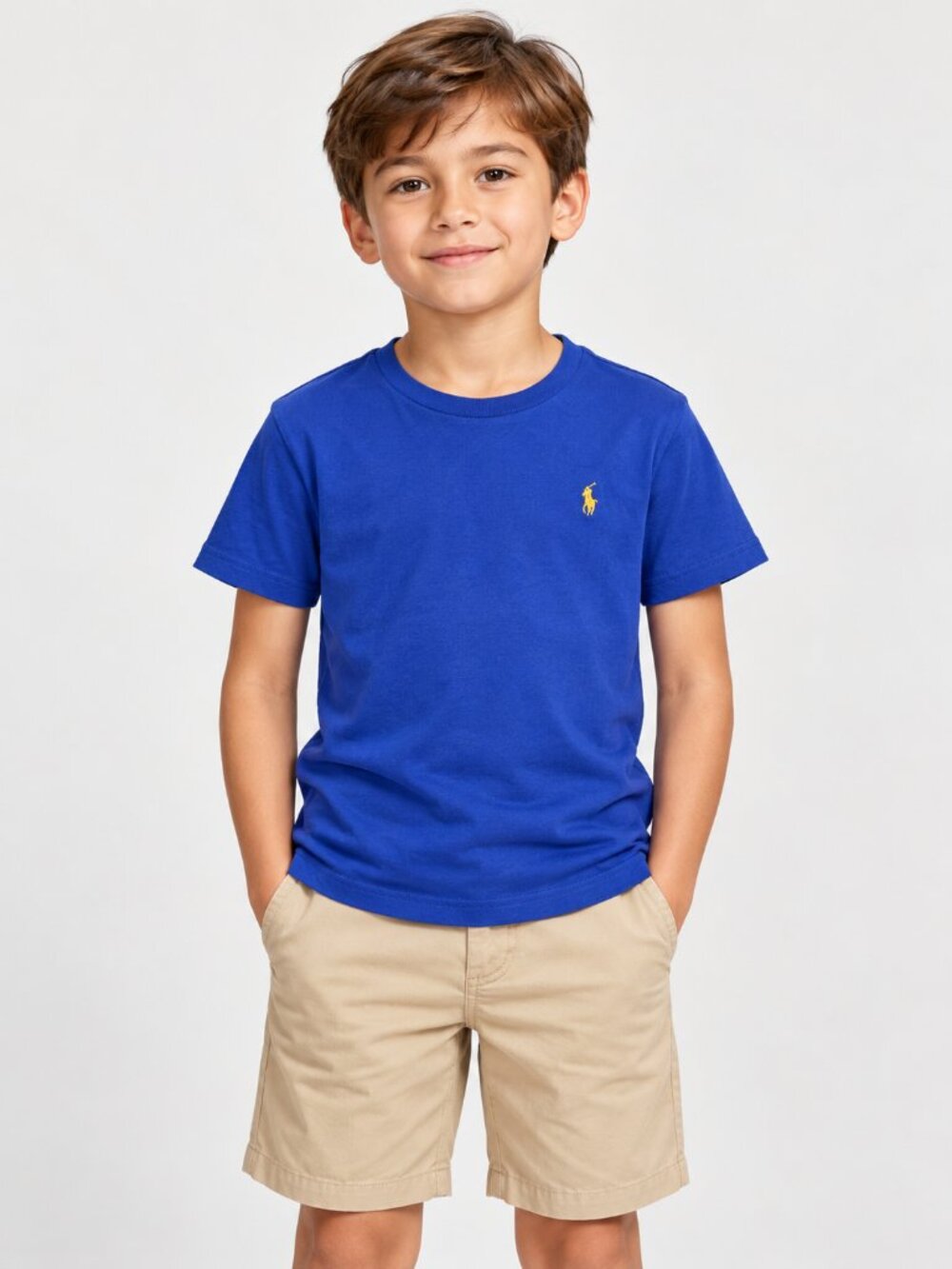 Polo Ralph Lauren Boys T-Shirt Size 7 Royal Blue Short Sleeve Pony Logo